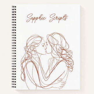 Sapphic Line Art Custom Notebook
