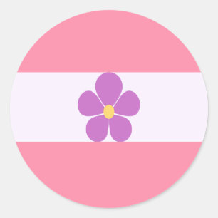 Sapphic Pride Flag Classic Round Sticker