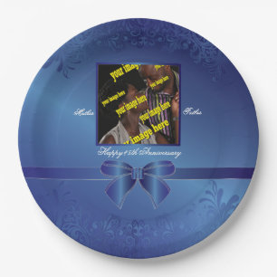 Sapphire 45th Anniversary Commemorative Paper Plate