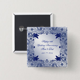 Sapphire 45th Wedding Anniversary Button