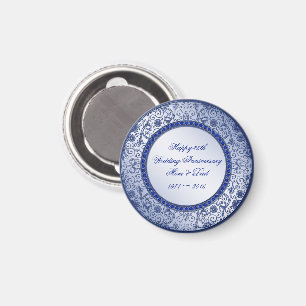 Sapphire 45th Wedding Anniversary Round Magnet