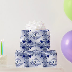 Sapphire 45th Wedding Anniversary Wrapper Paper