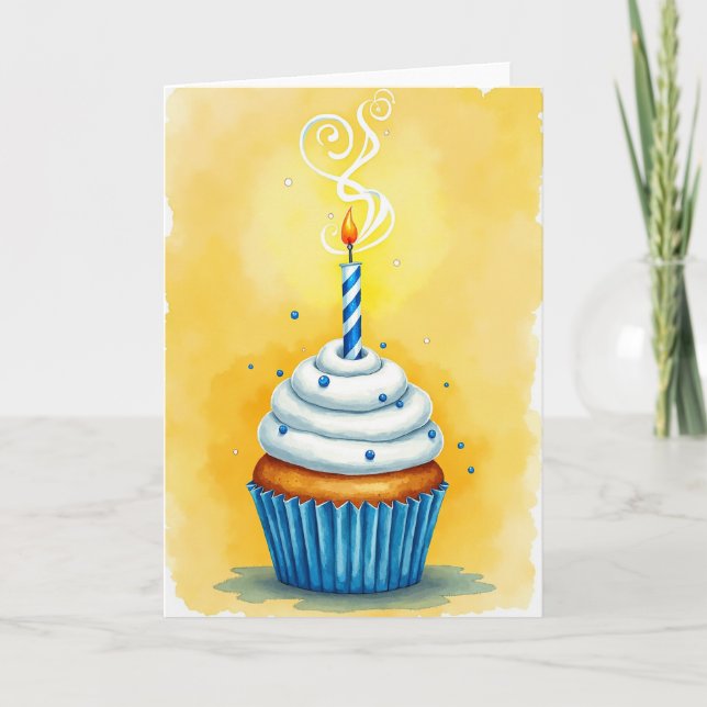Sapphire Accent Birthday Card (Front)