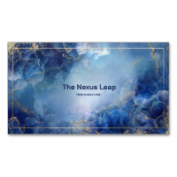Sapphire Alcohol Ink Gold Marbling Geometric