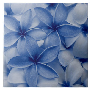 Sapphire and Azure Flowers Tile