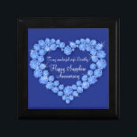 Sapphire anniversary 45 years heart wife gift box<br><div class="desc">Pretty sapphire graphic effect keepsake gift box. Perfect to showcase a extra special gift for your wife on an 45 year sapphire wedding anniversary or other special occasion. Gift box reads: "To my wonderful Wife Dorothy. Happy Diamond Anniversary", or can be customised with your own words. Exclusive design by Sarah...</div>