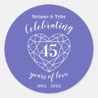 Sapphire anniversary 45 years of love stickers