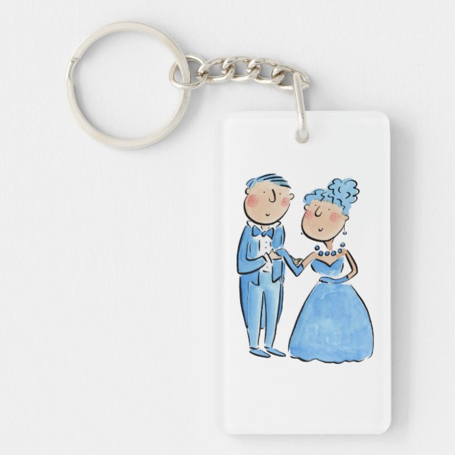 Sapphire Anniversary Key Ring (Front)
