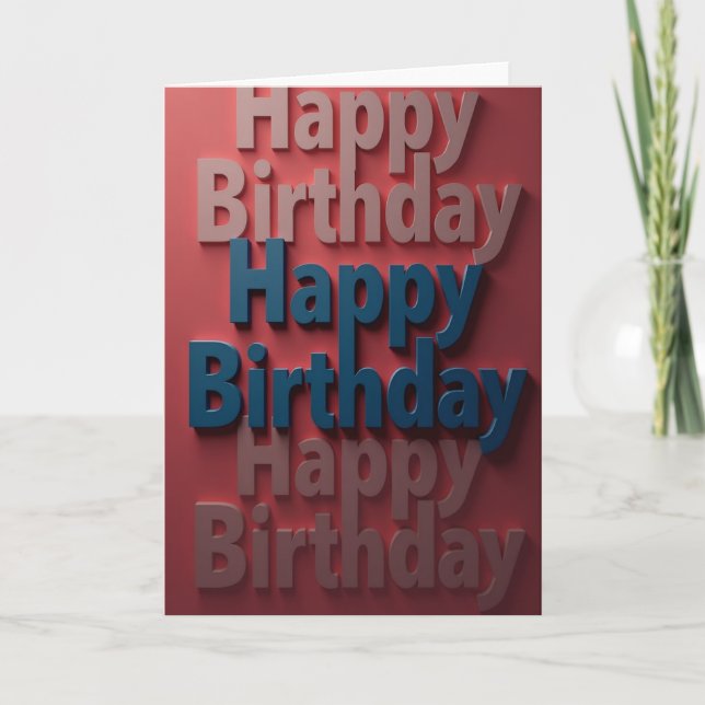Sapphire Birthday Wishes Card (Front)