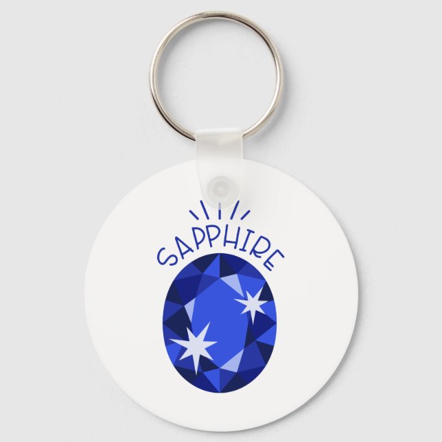 Sapphire Birthstone Key Ring (Front)