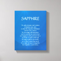 Sapphire birthstone - September poem art canvas