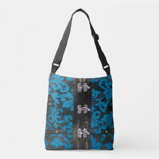 Sapphire Black Lace Steampunk Cross Body Tote Bag