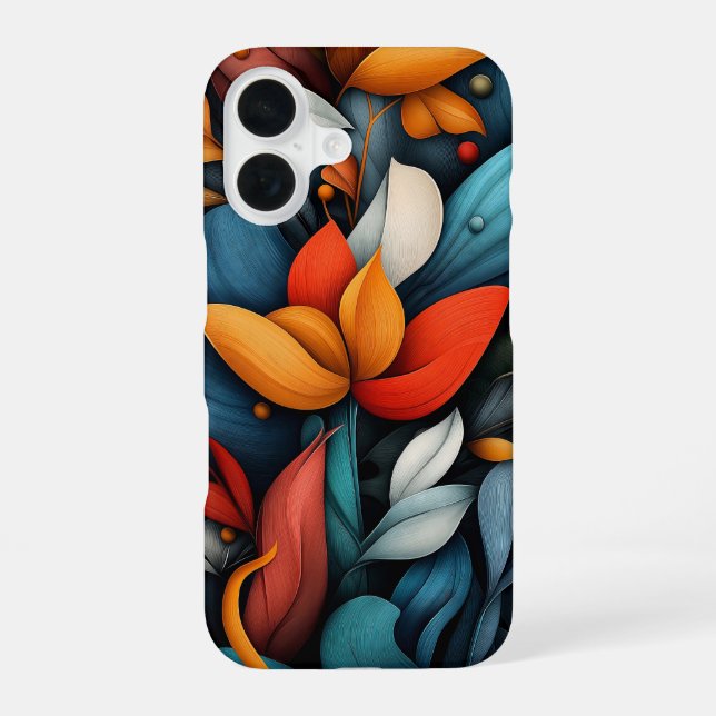 Sapphire Bloom iPhone 16 Case (Back)