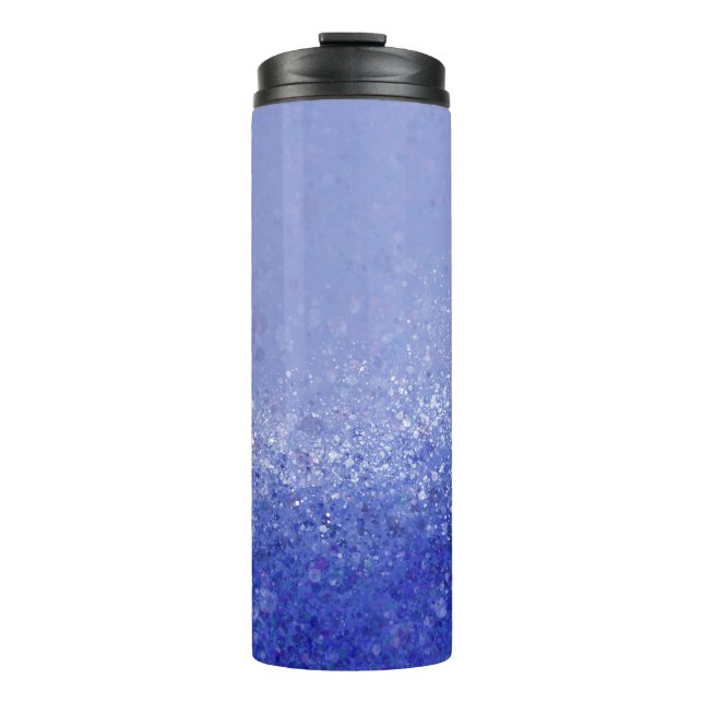 Sapphire Blue Abstract Thermal Tumbler (Front)