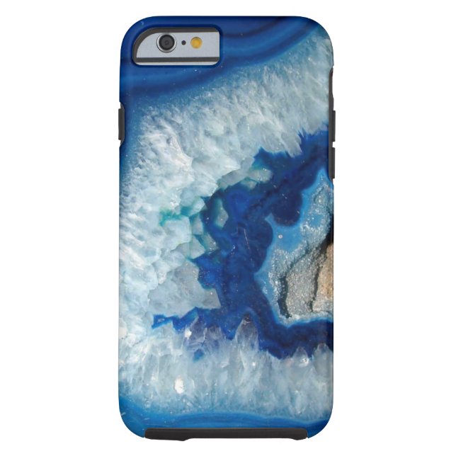 Sapphire Blue Agate Geode iPhone 6 case (Back)