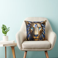 Sapphire Blue And Gold Lion,
