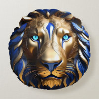 Sapphire Blue And Gold Lion,