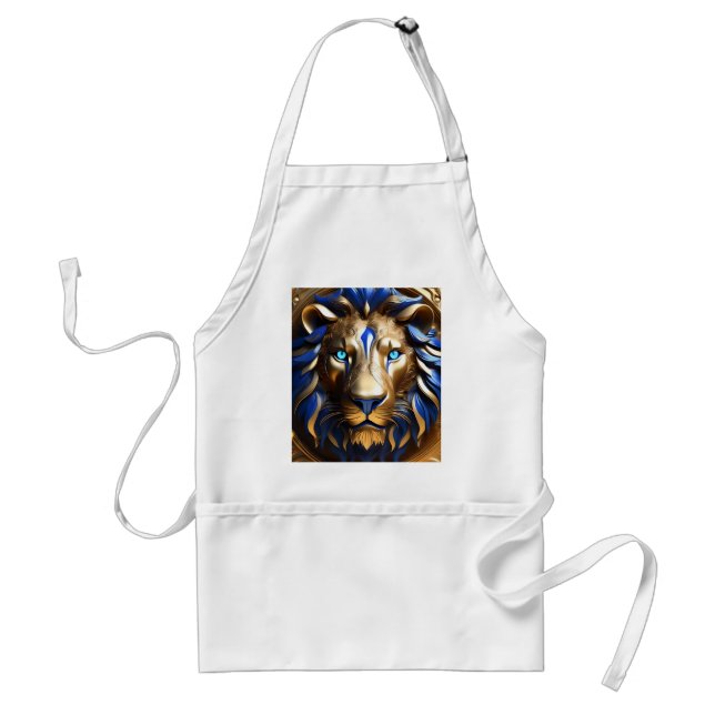 Sapphire Blue And Gold Lion, Standard Apron (Front)