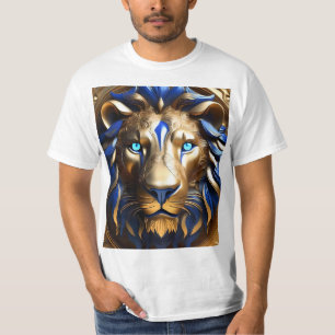Sapphire Blue And Gold Lion, T-Shirt