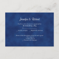 Sapphire Blue Bow 45th Anniversary Response Card