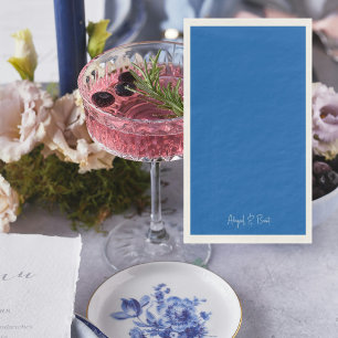 Sapphire Blue Personalised Wedding Napkin