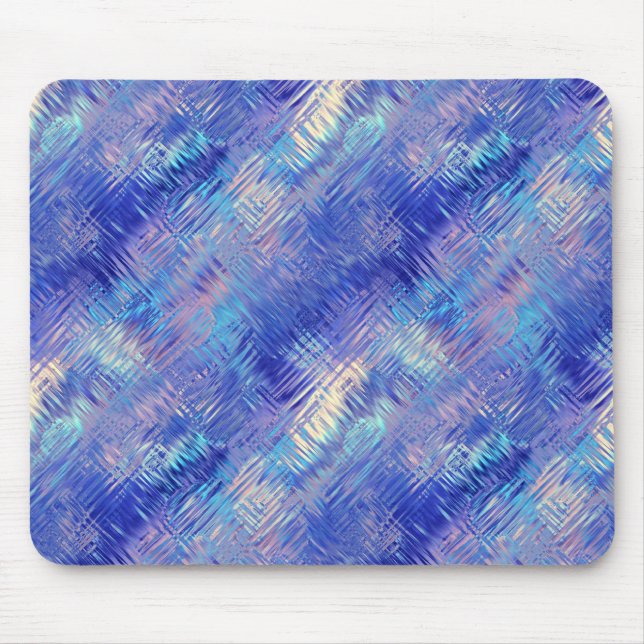 Sapphire Blue Scribbled Texture Mouse Pad (Front)
