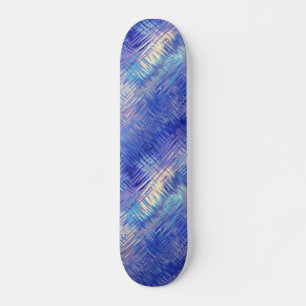 Sapphire Blue Scribbled Texture Skateboard