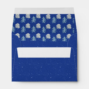 Sapphire Blue Starry Night Sparkles Holly Envelope