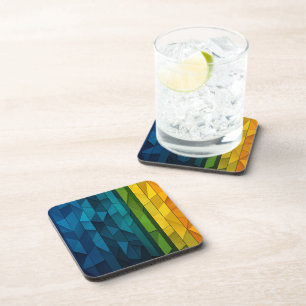 Sapphire Blue to Lime Green Cocktail Coaster