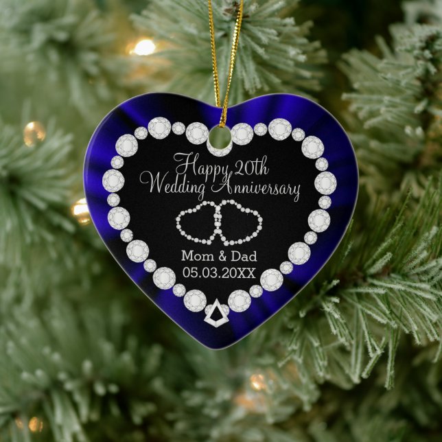 Sapphire Blue Wedding Anniversary | DIY Text   Ceramic Tree Decoration (Tree)