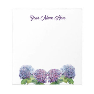 Sapphire Blues Hydrangeas Notepad