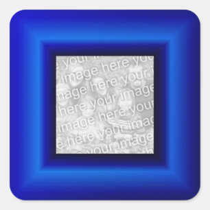 Sapphire Border Square Sticker