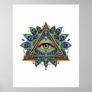 Sapphire Chevron Eye Poster