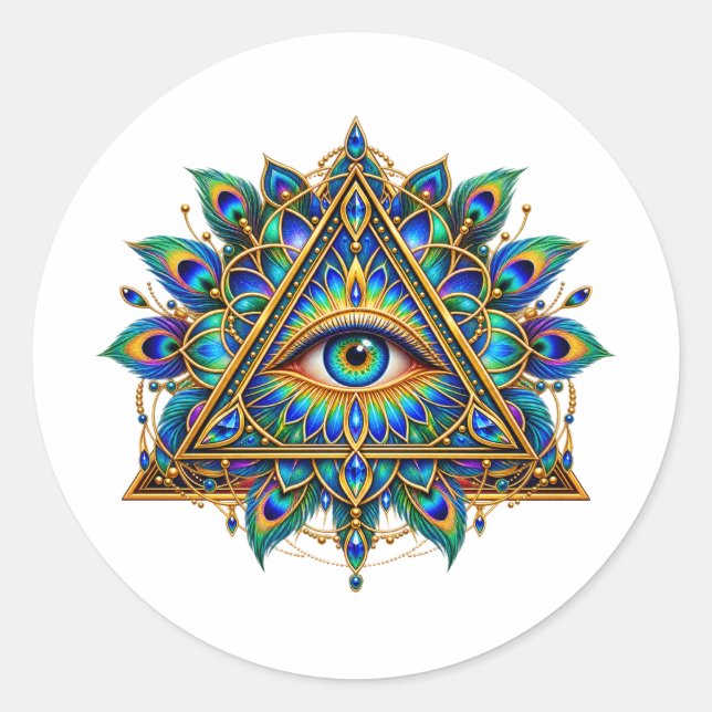 Sapphire Chevron Eye Sticker (Front)