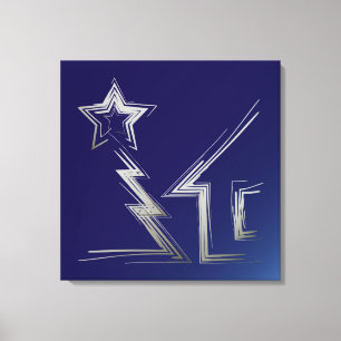 Sapphire Christmas night Canvas Print