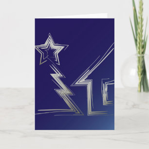 Sapphire Christmas night Holiday Card