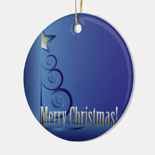 Sapphire Christmas tree Ceramic Tree Decoration