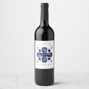 Sapphire Diamond Art, Blue Wine Label