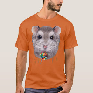 Sapphire Dwarf Hamster Lick Rainbow Lollipop - T-Shirt