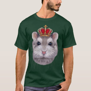 Sapphire Dwarf Hamster Wearing an Imperial Crown T-Shirt
