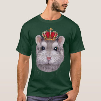 Sapphire Dwarf Hamster Wearing an Imperial Crown T-Shirt