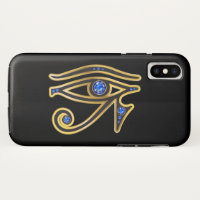 Sapphire Eye of Ra in Gold