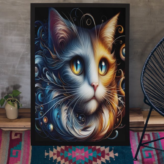 Sapphire Gaze: A Cat With Blue Eyes Poster (Creator Uploaded)