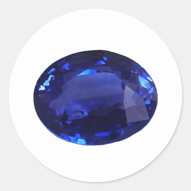 Sapphire Gemstone Classic Round Sticker (Front)