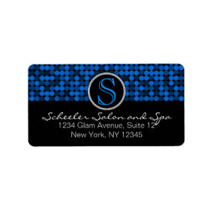 Sapphire Glam Custom Monogram Address Labels