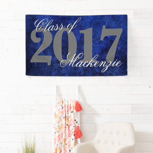 Sapphire Grad Blue Royal Cobalt Azure Year Banner
