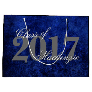 Sapphire Grad   Blue Royal Cobalt Azure Year Large Gift Bag