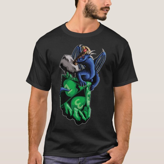 Sapphire Hammer Dragon T-Shirt (Front)