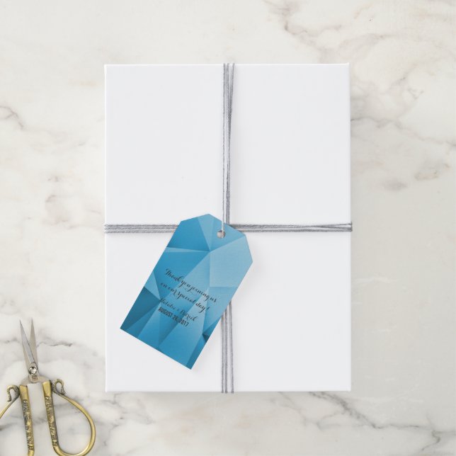 Sapphire Jewel Tones Wedding Gift Tags (With Twine)