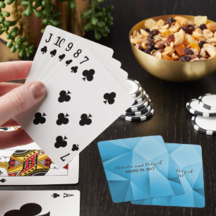 Sapphire Jewel Tones Wedding Playing Cards